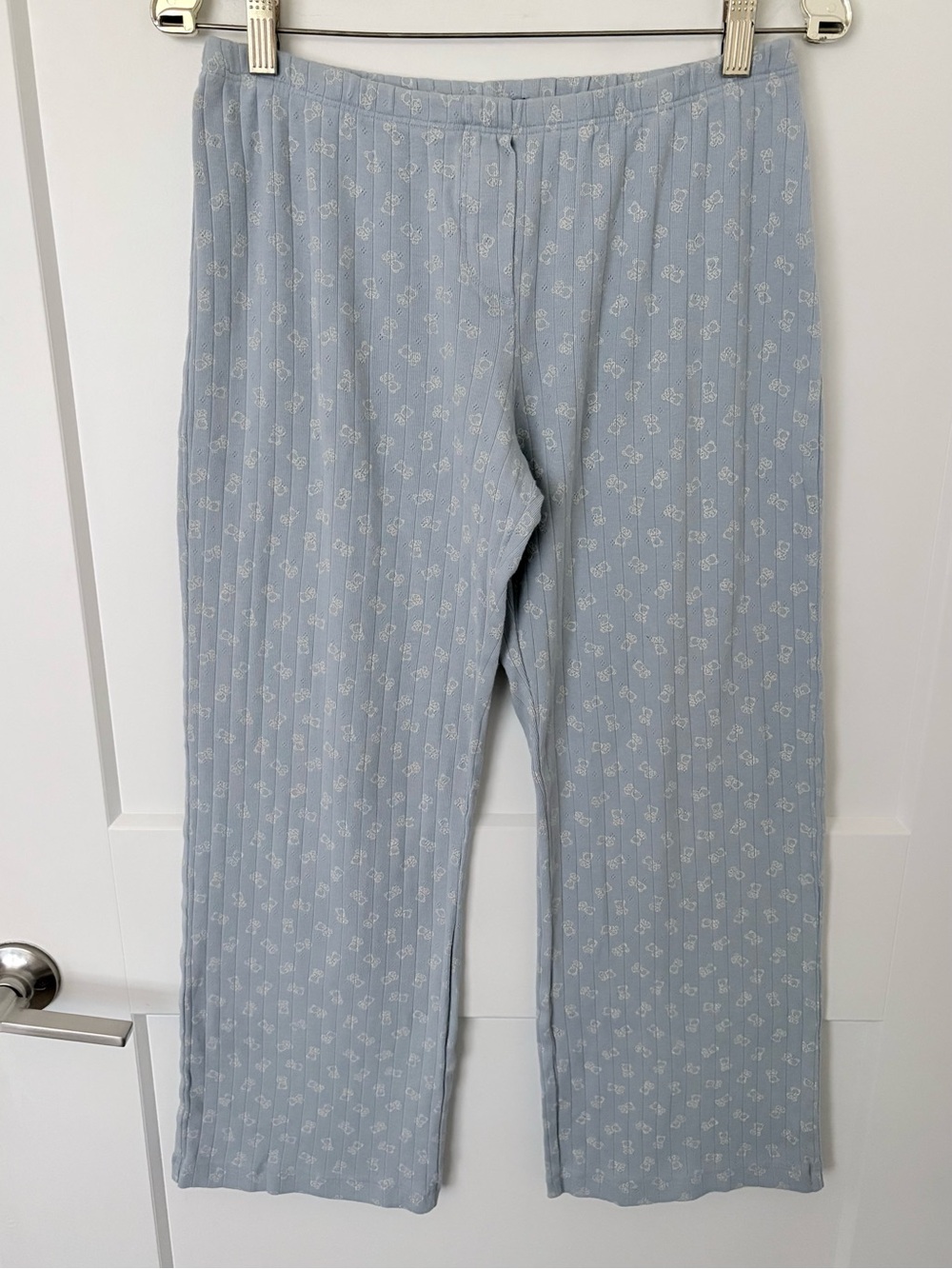 Brandy Melville Light Blue Floral Jogger Pants